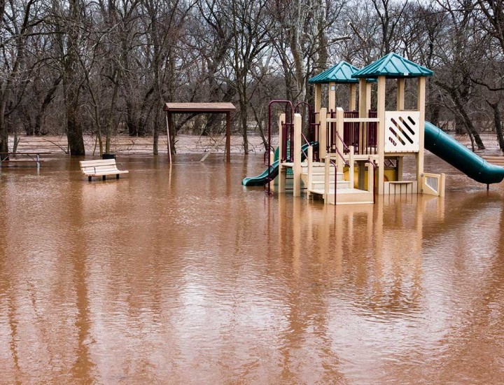 flooded playground